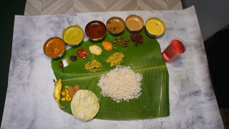 Veg Sadhya, Banana Thali, The Kerala Table
